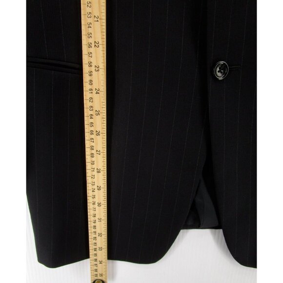 Armani Collezioni Blazer 42 Long Wool Sports Coat Pinstripe Jacket - Picture 4 of 14